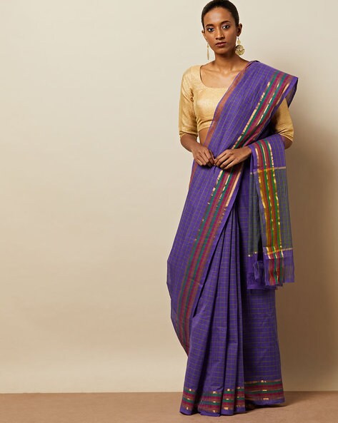 Buy PURPLE Sarees for Women by Indie Picks Online