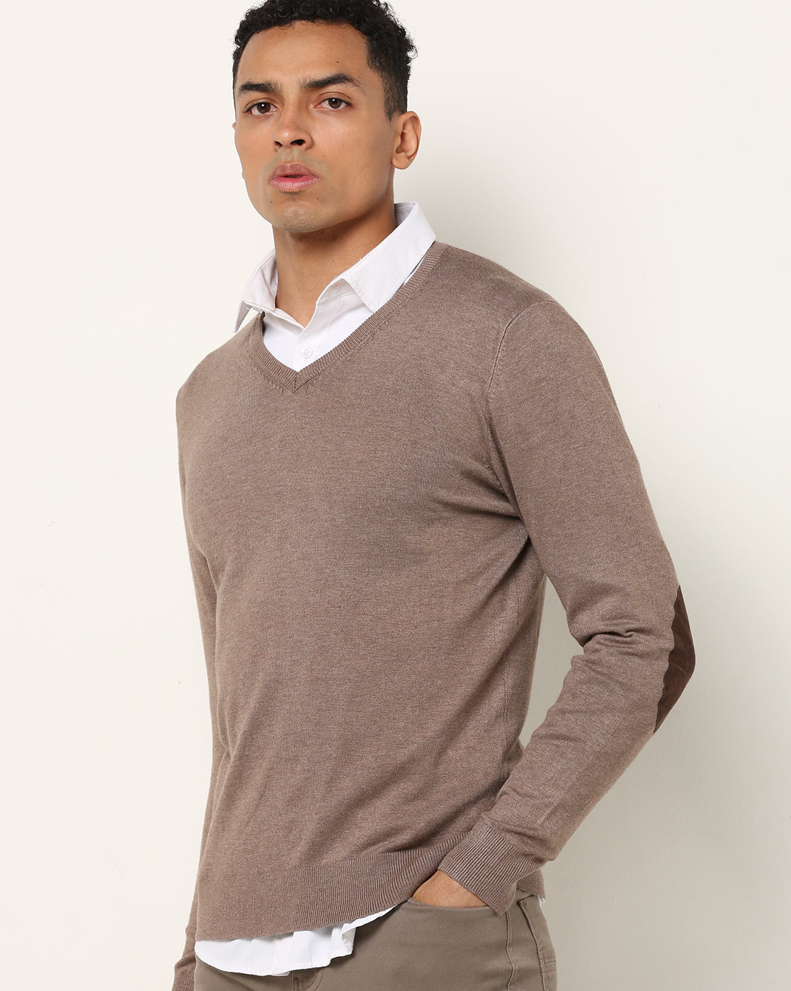 pullover with elbow patches