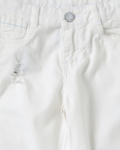 Baby boy trousers in twill  Saudi Arabia Size 6M Color WHITE Color White  Size 6M