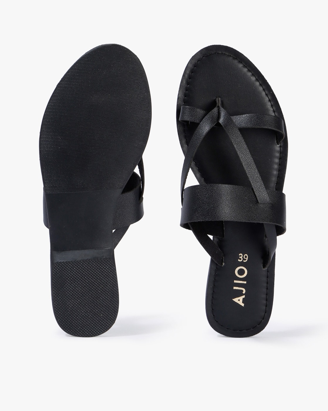 Buy Black Sandals for Men by 99 CRAFTS Online | Ajio.com