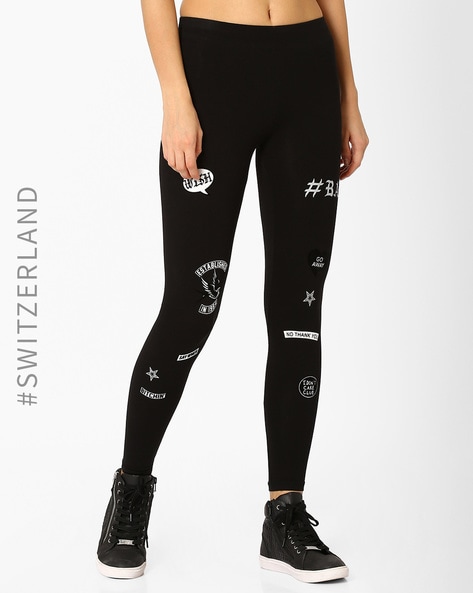 Leggings with Applique Patches