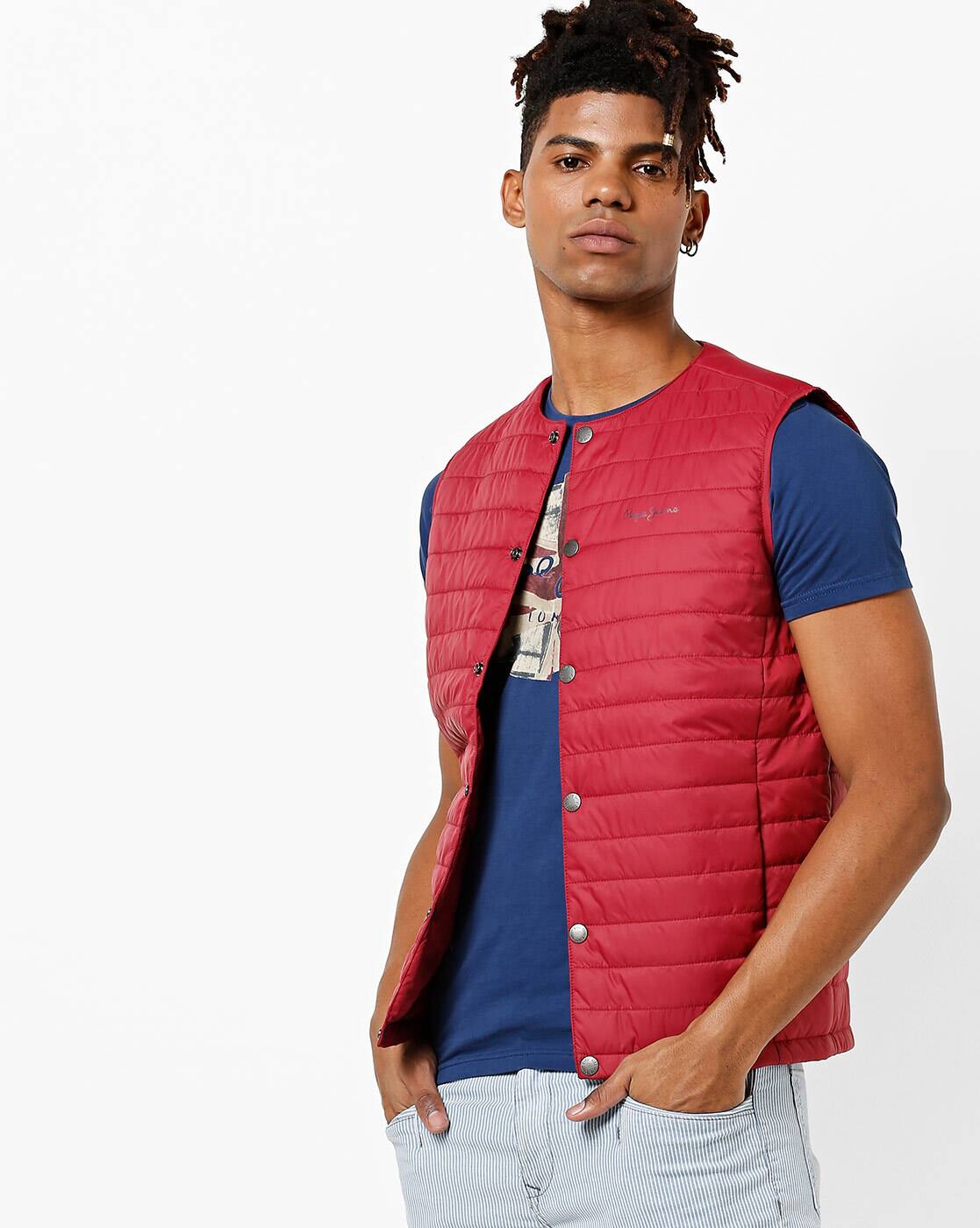 pepe jeans sleeveless jacket