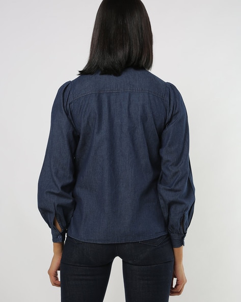 Denim shirt COLOUR indigo - RESERVED - 6409V-57X