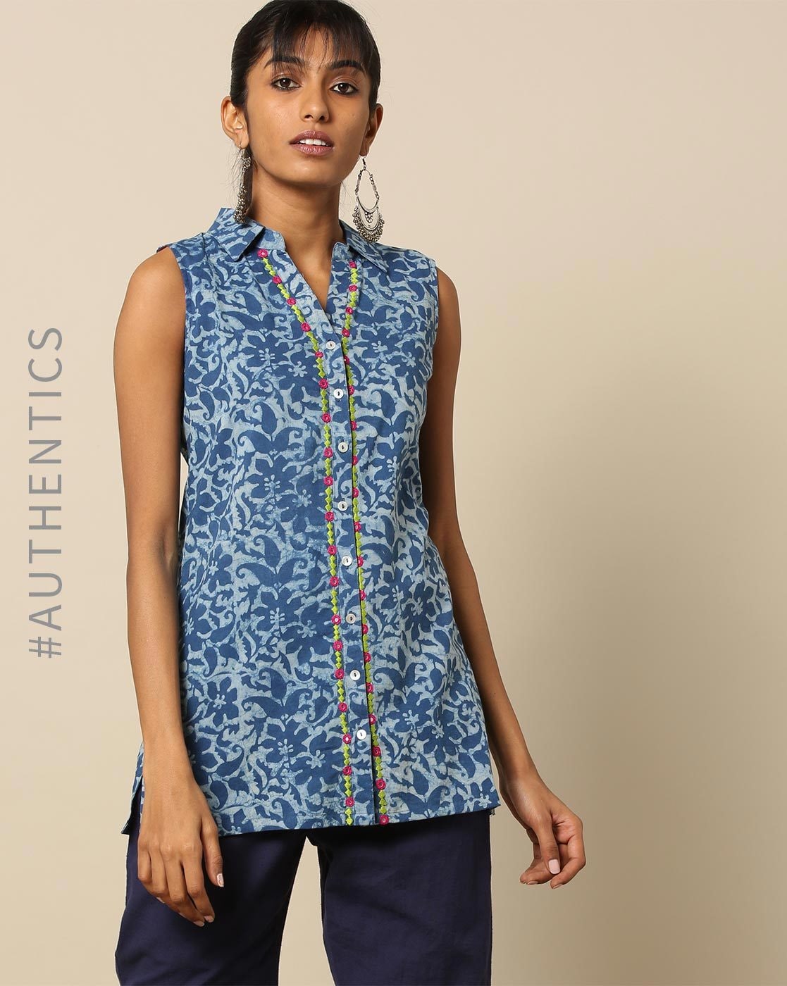 indigo blue kurtis