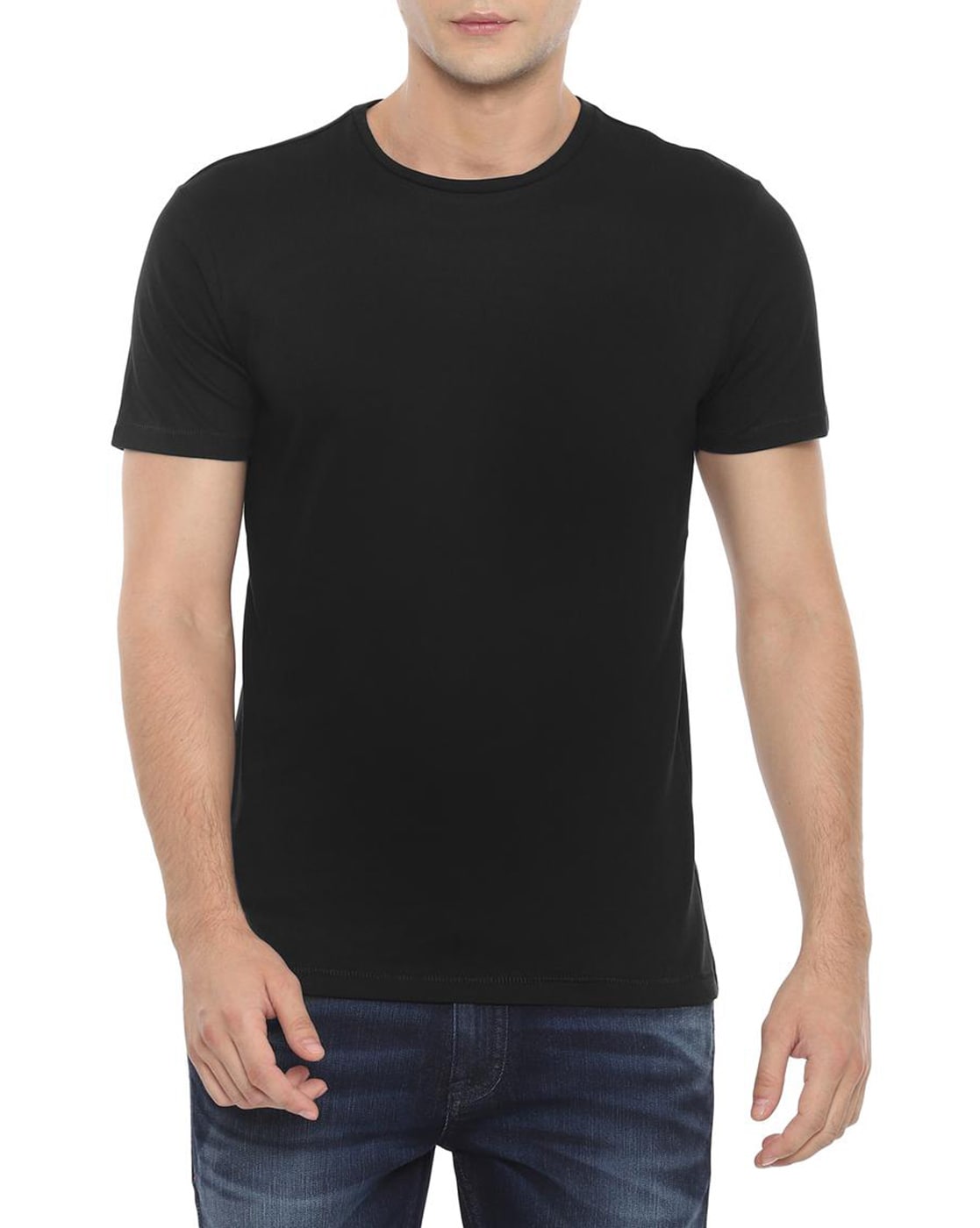 Dar una vuelta Bolos Cadera Buy Black Tshirts for Men by PEOPLE Online | Ajio.com