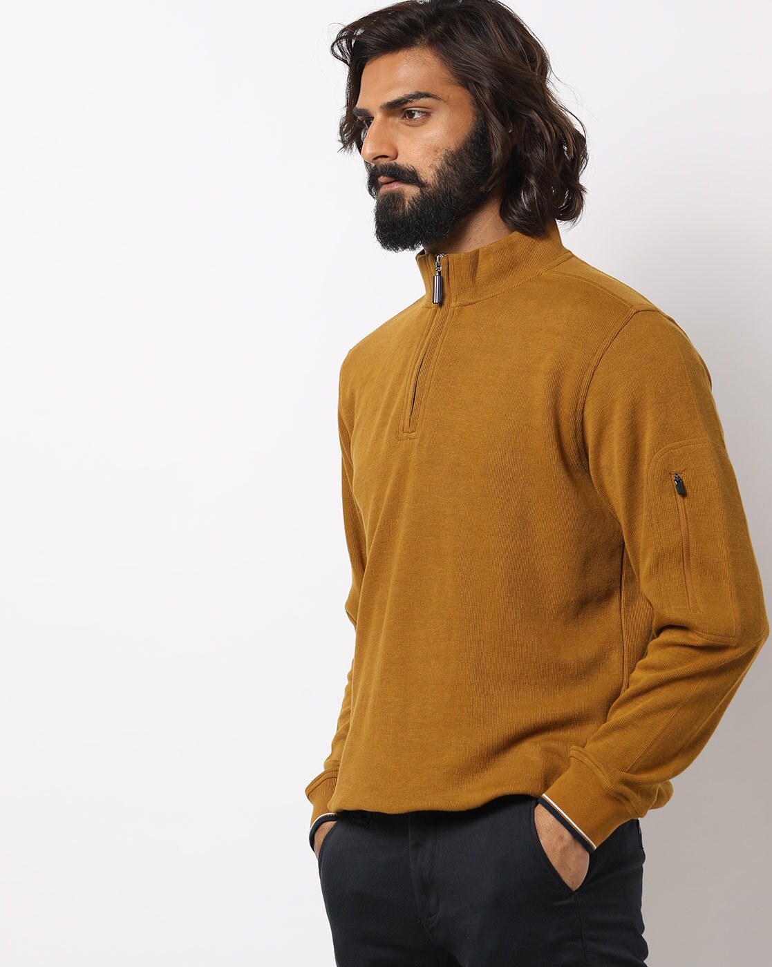 mustard yellow sweatshirt mens