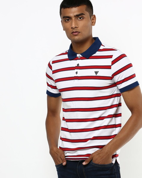 red striped polo t shirt