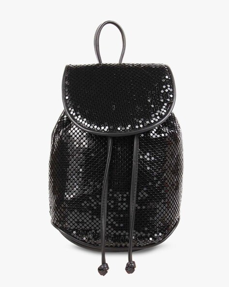 steve madden black backpack purse