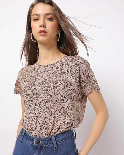 Floral Print Round-Neck T-shirt