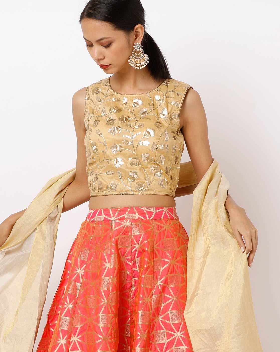 Crop top shop ethnic online