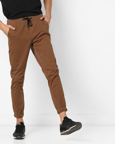 Buy Stylish Dark Brown Jogger Pants for Men Online in India