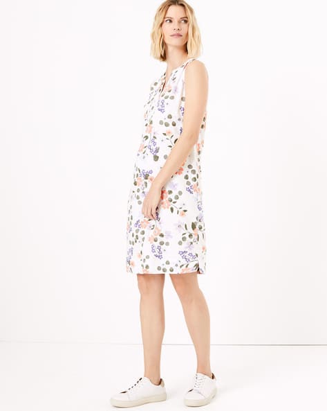 marks and spencer white dress