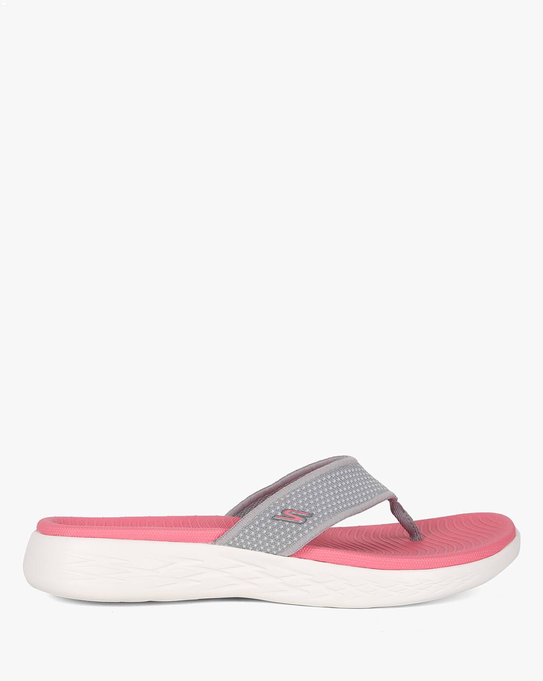 skechers flip flops grey