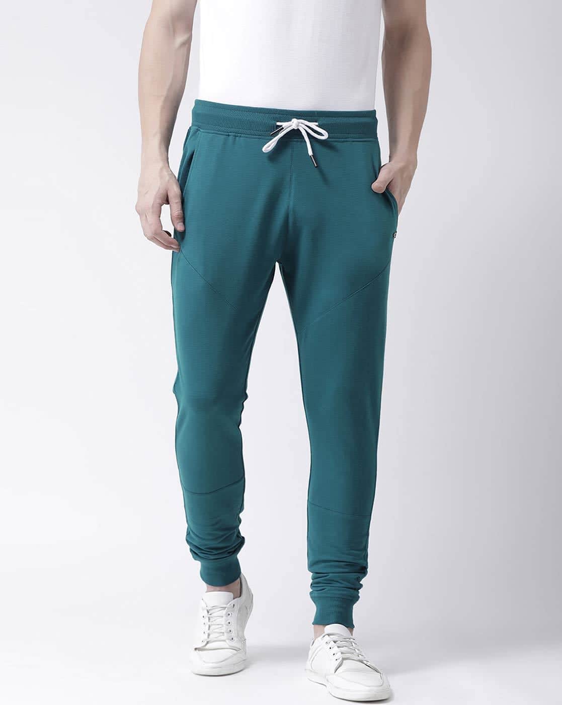 teal track pants