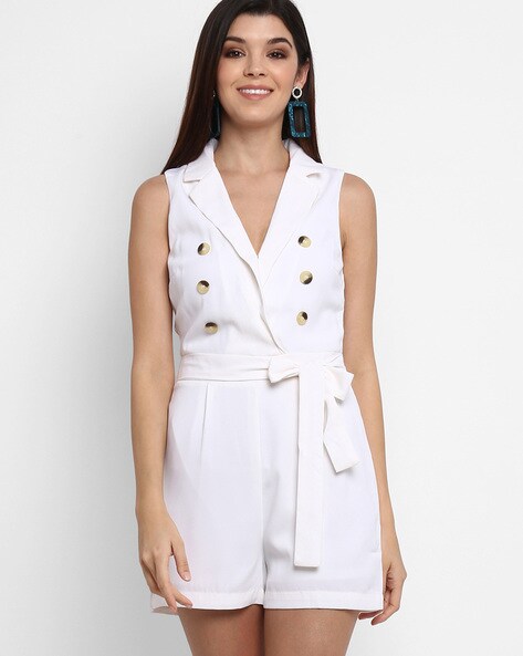 white suit playsuit