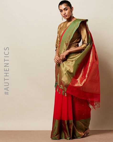 ajio cotton silk sarees