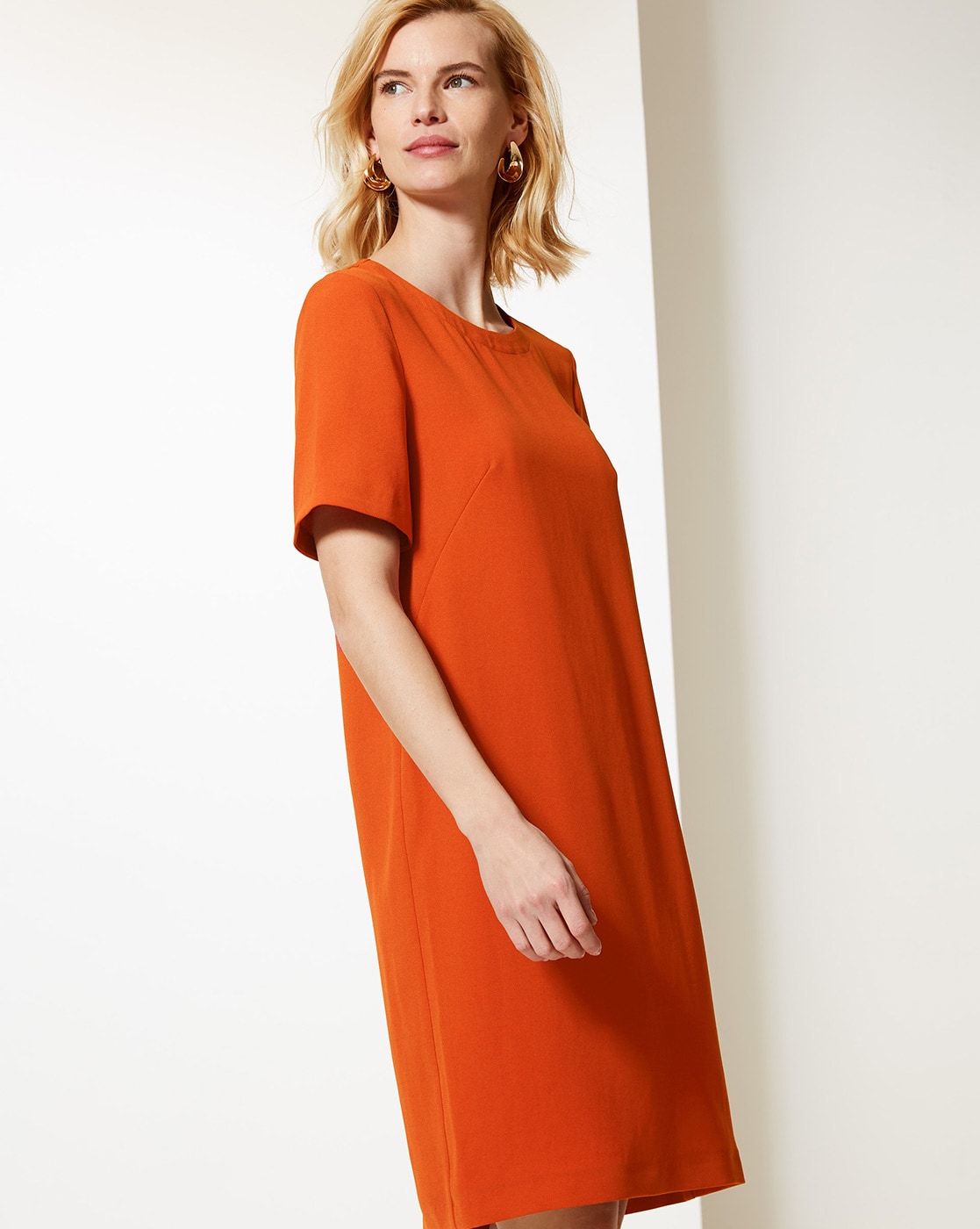 Buy > marks and spencer orange dress > in stock