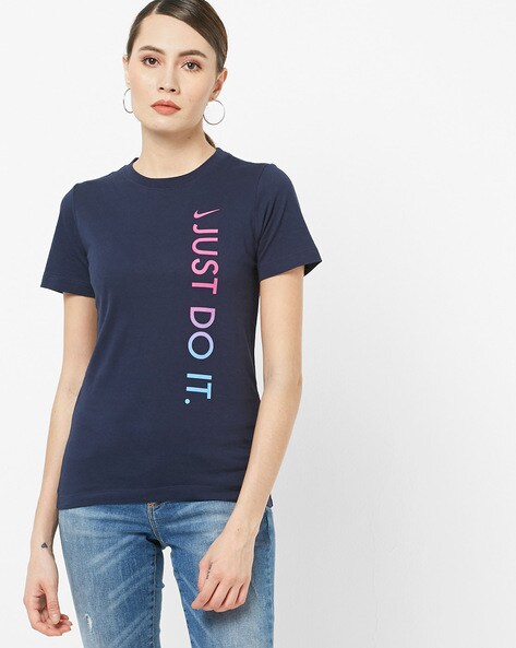 Cotton Crew-Neck T-shirt with Branding