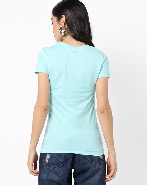 Buy Aqua Tshirts for Women by AERO JEANS WOMENS Online | Ajio.com