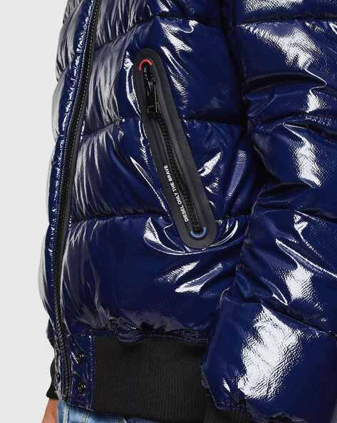 DIESEL W-ON Logo Print Puffer Jacket 