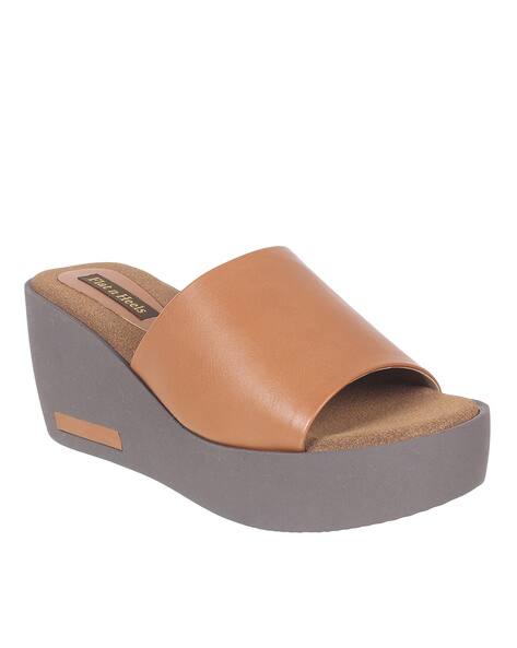 brown flat wedge sandals