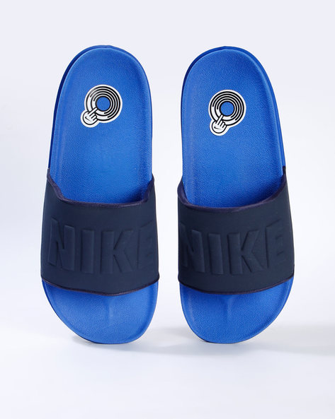 nike slippers for men blue