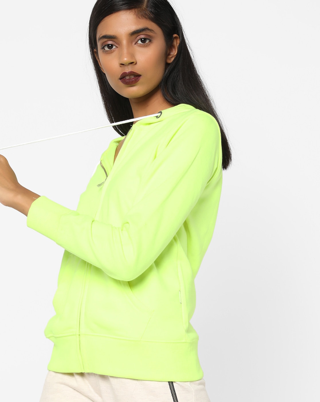 neon green hoodie women's