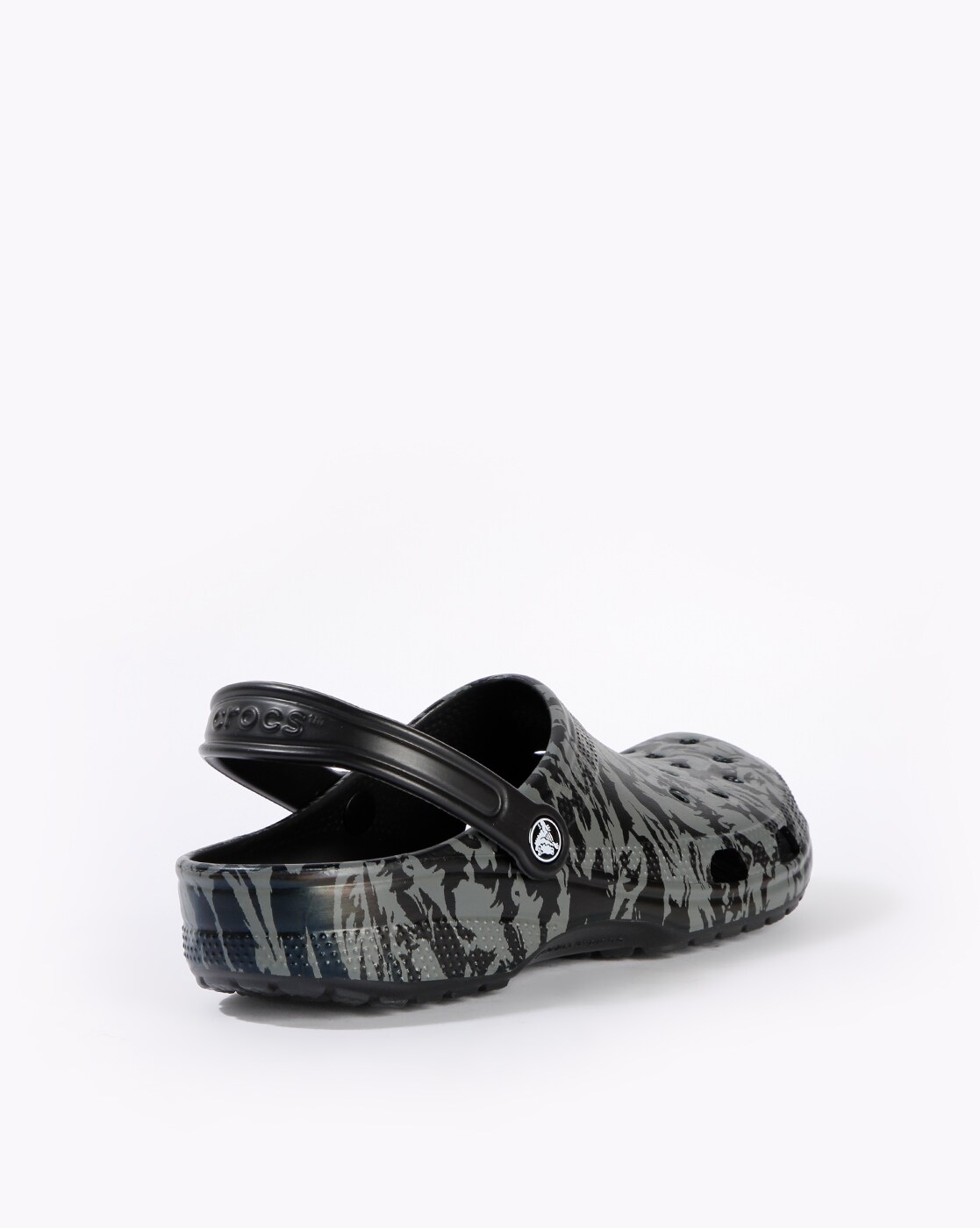 Black cheap camouflage crocs