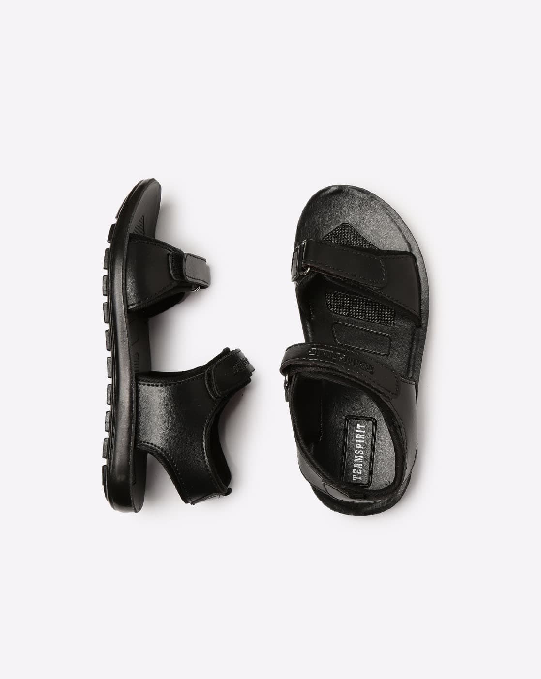 boys black sandals