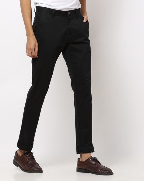 Buy Black Trousers & Pants for Men by NETPLAY Online