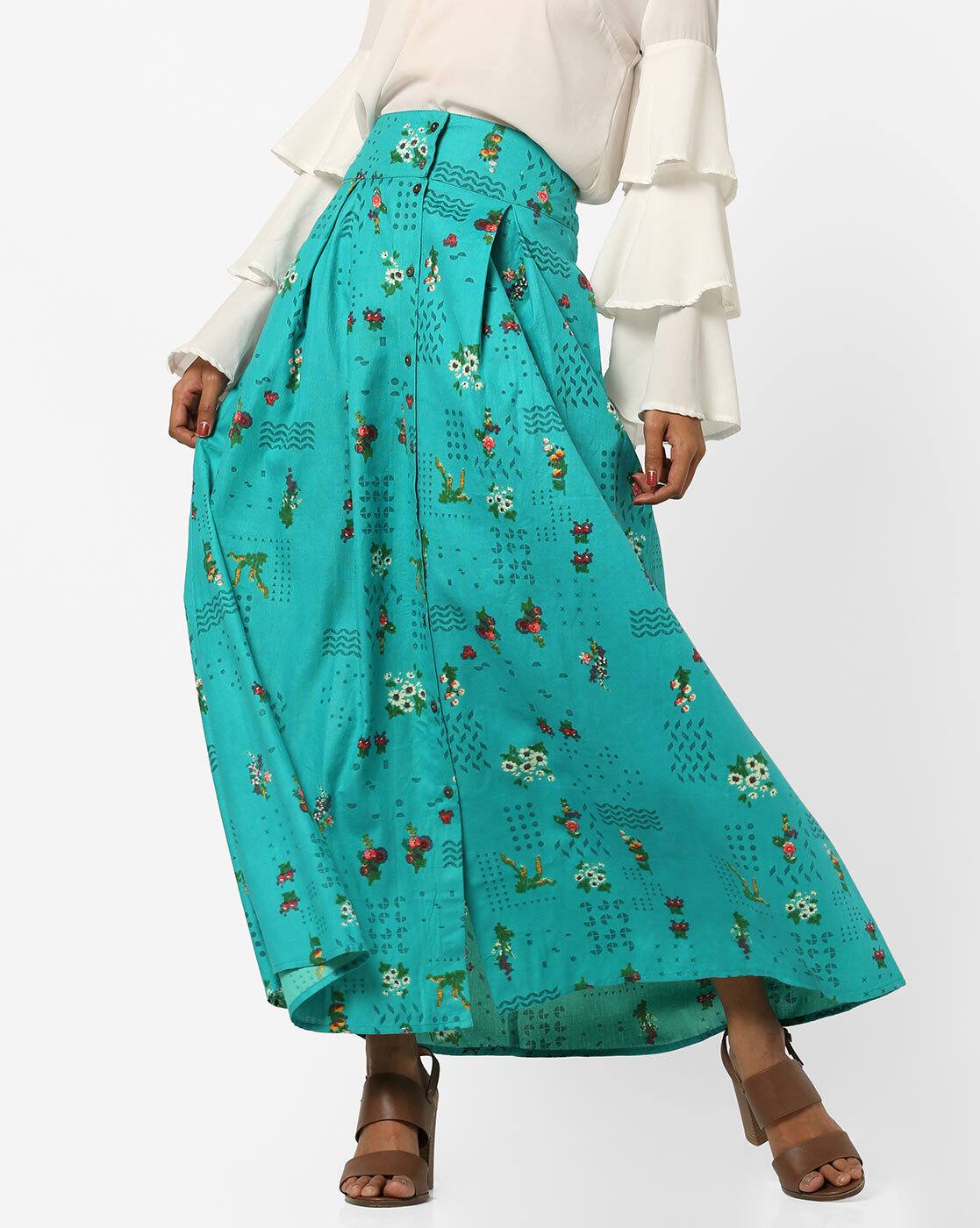 button down maxi skirt