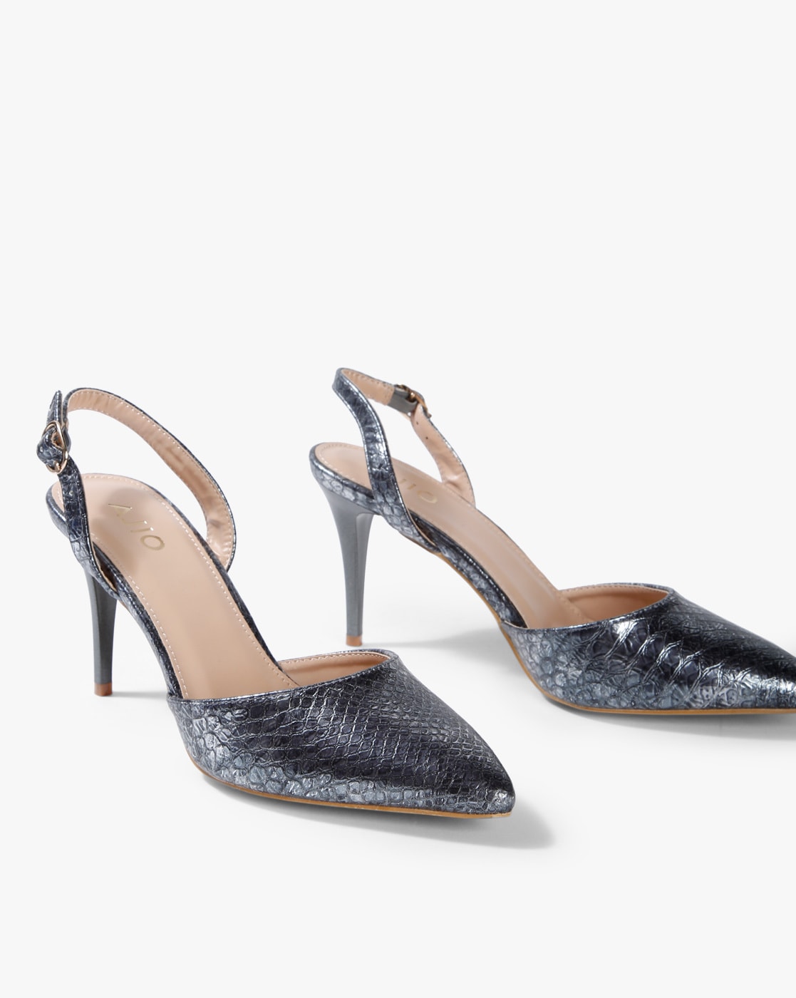 grey slingback heels