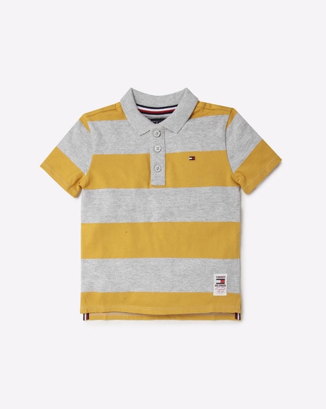 tommy hilfiger yellow striped shirt
