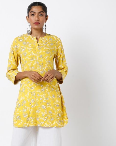 Floral Print Straight Kurti