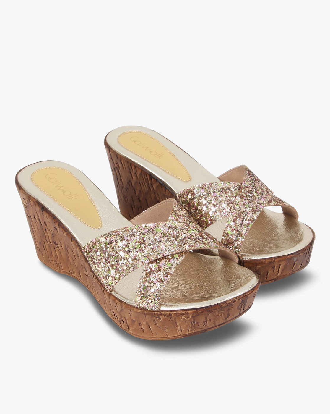 Buy Gold-Toned Heeled Sandals for Women 