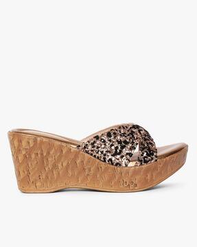 Buy Rose Gold Heeled Sandals for Women 