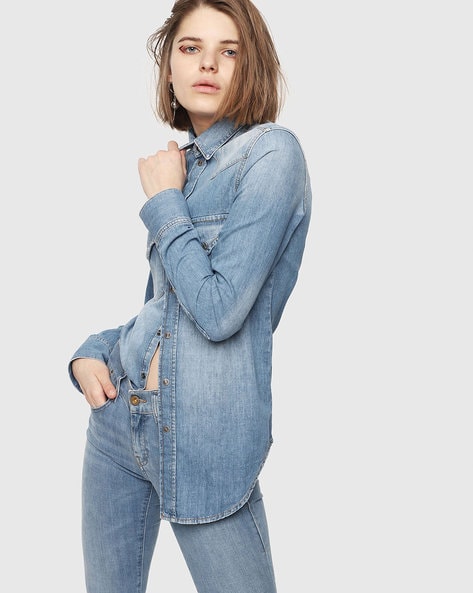 Diesel Denim shirt | Barnby Waxed Cotton Jacket | Women's Clothing |  IetpShops