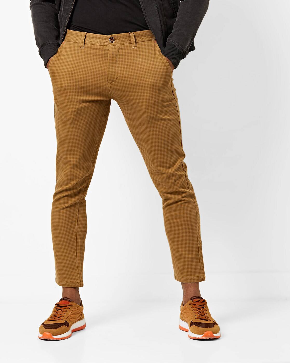 Buy Mustard Trousers \u0026 Pants for Men by 