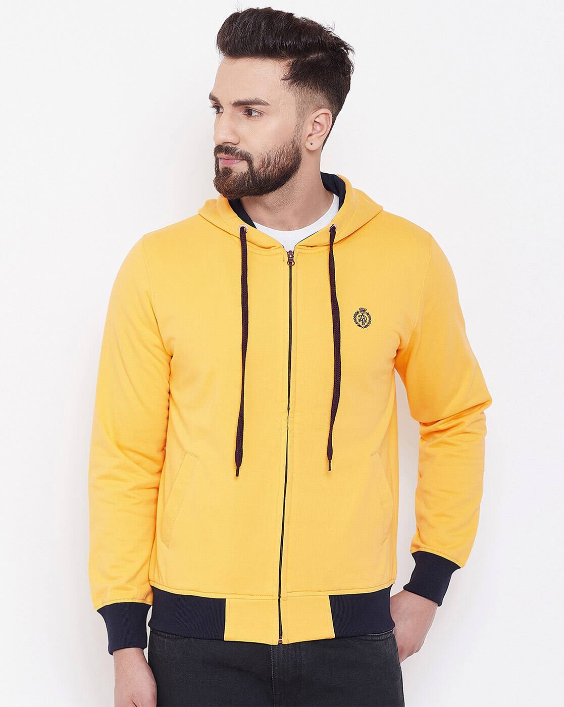 solid yellow hoodie