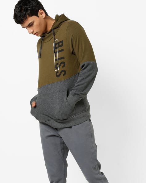 Buy Olive Green \u0026 Grey Sweatshirt 