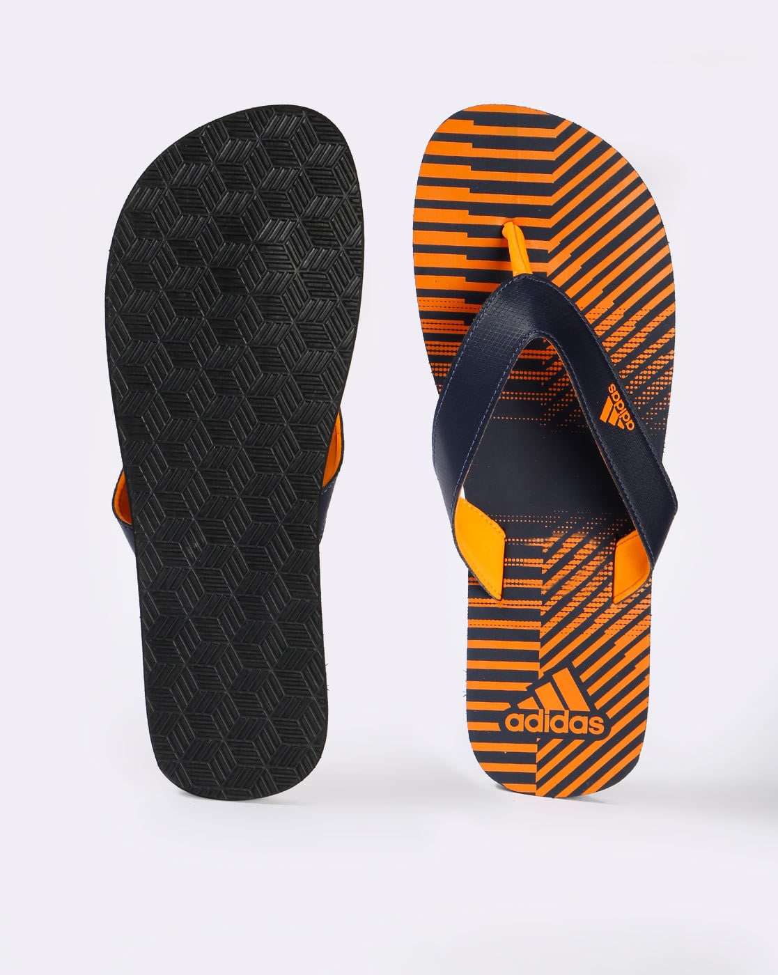 adidas orange flip flops