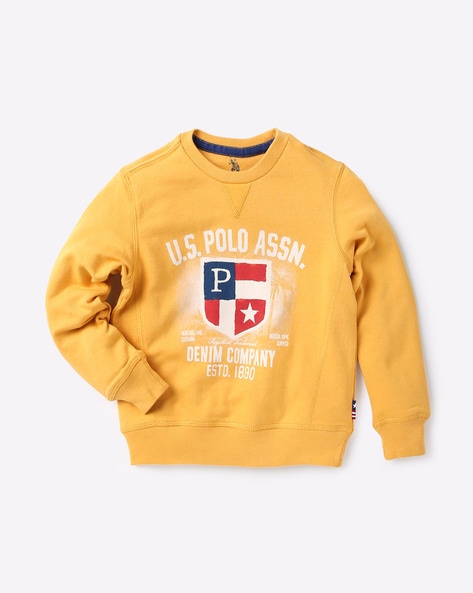 us polo yellow sweatshirt