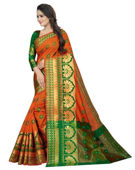 Floral Print Traditional Saree (Image - 3)