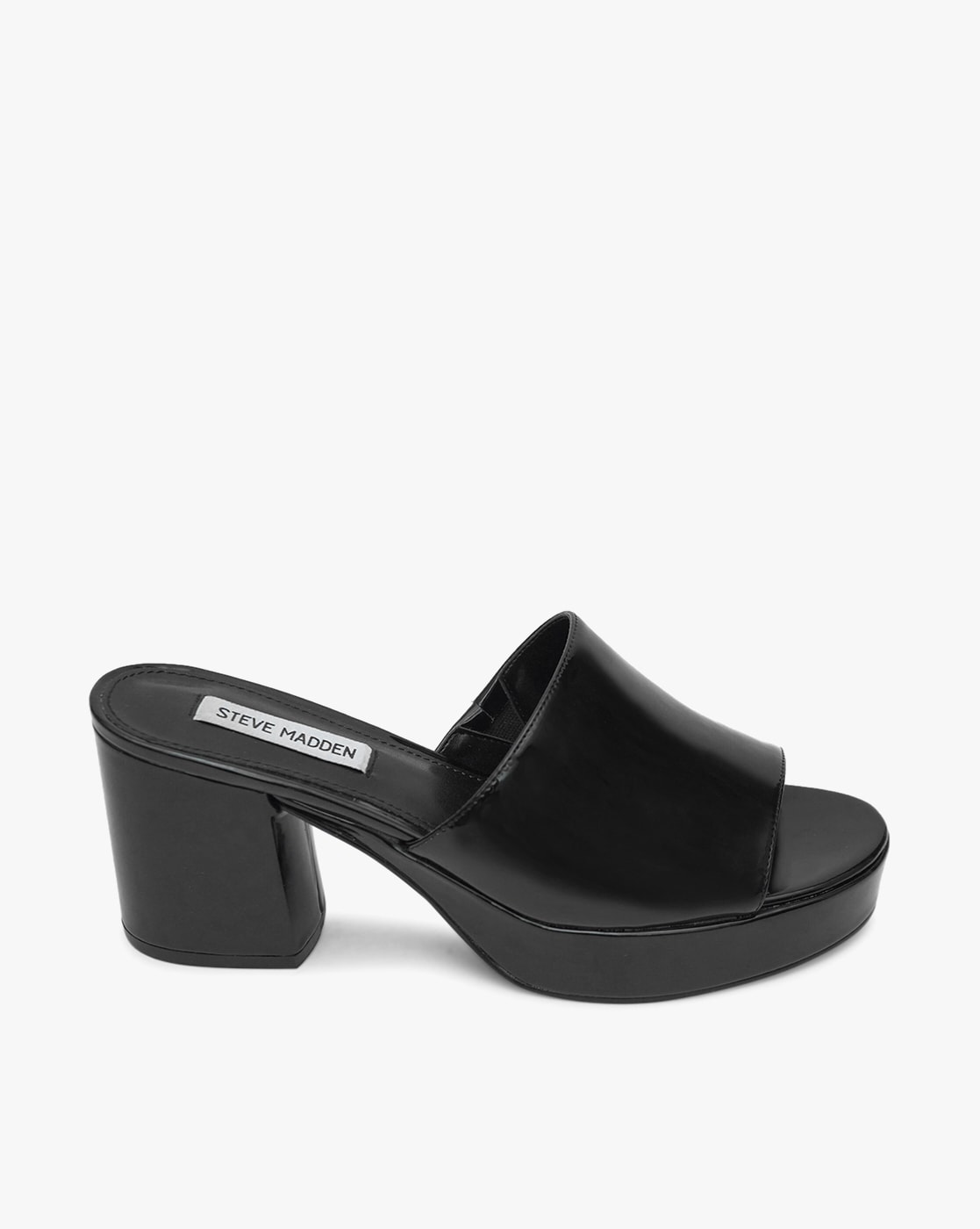 chunky slip on heels