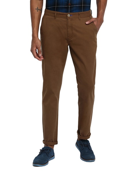 Ruf & Tuf Slim Fit Men Beige Trousers - Buy Ruf & Tuf Slim Fit Men Beige  Trousers Online at Best Prices in India | Flipkart.com