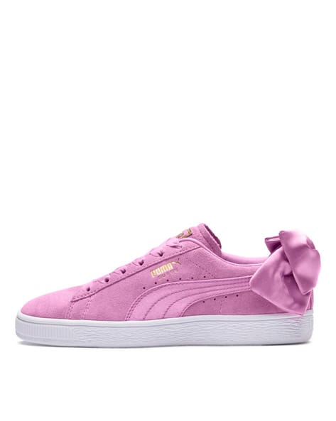 Casual Shoes Puma Suede Pink Bow Buy Lavender Casual Shoes For