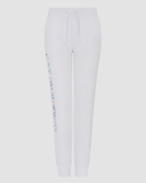 ea7 white joggers