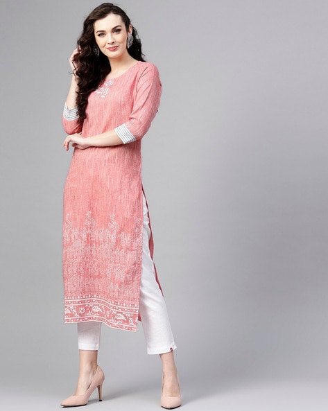  Block Print  Straight Kurta 