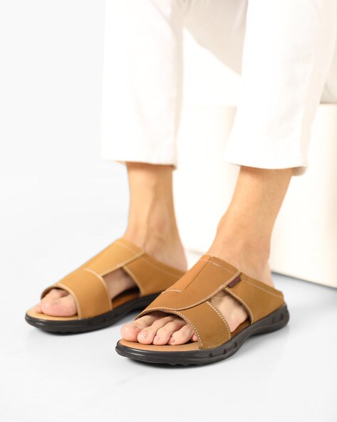 light brown flip flops