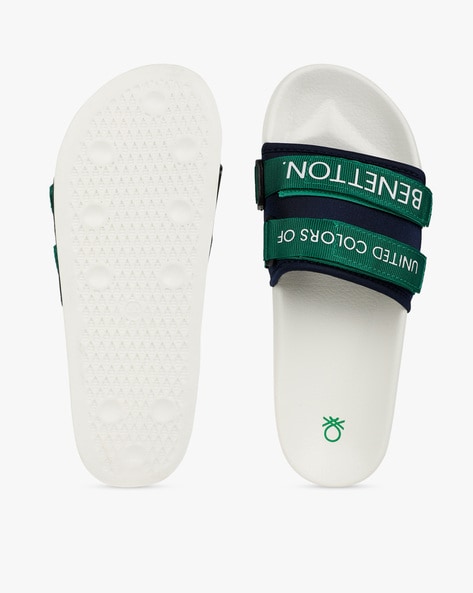 Buy Green White Flip Flop Slippers for Men by UNITED COLORS OF